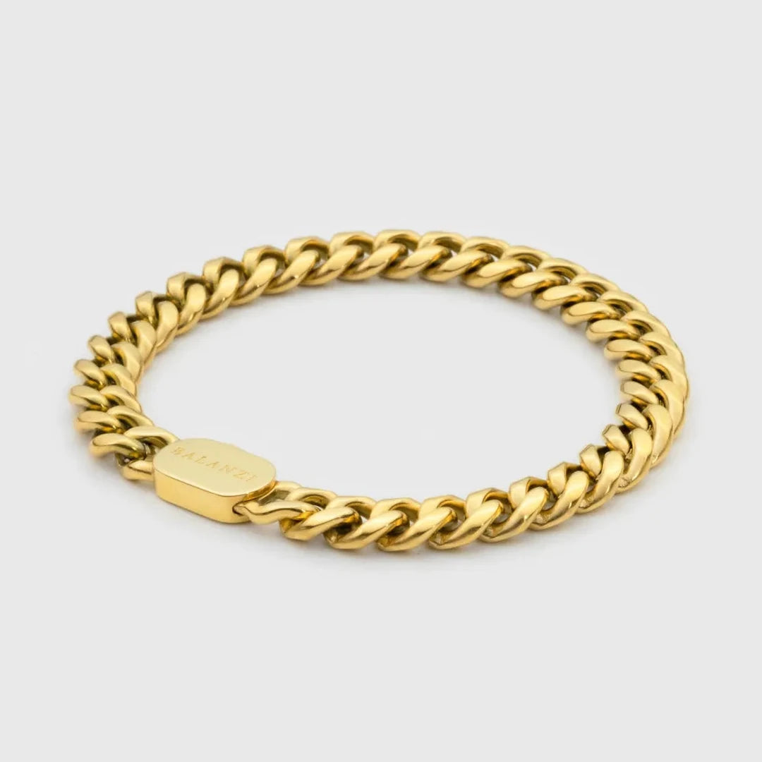 BALANZI Cuban link bracelet — 8mm gold