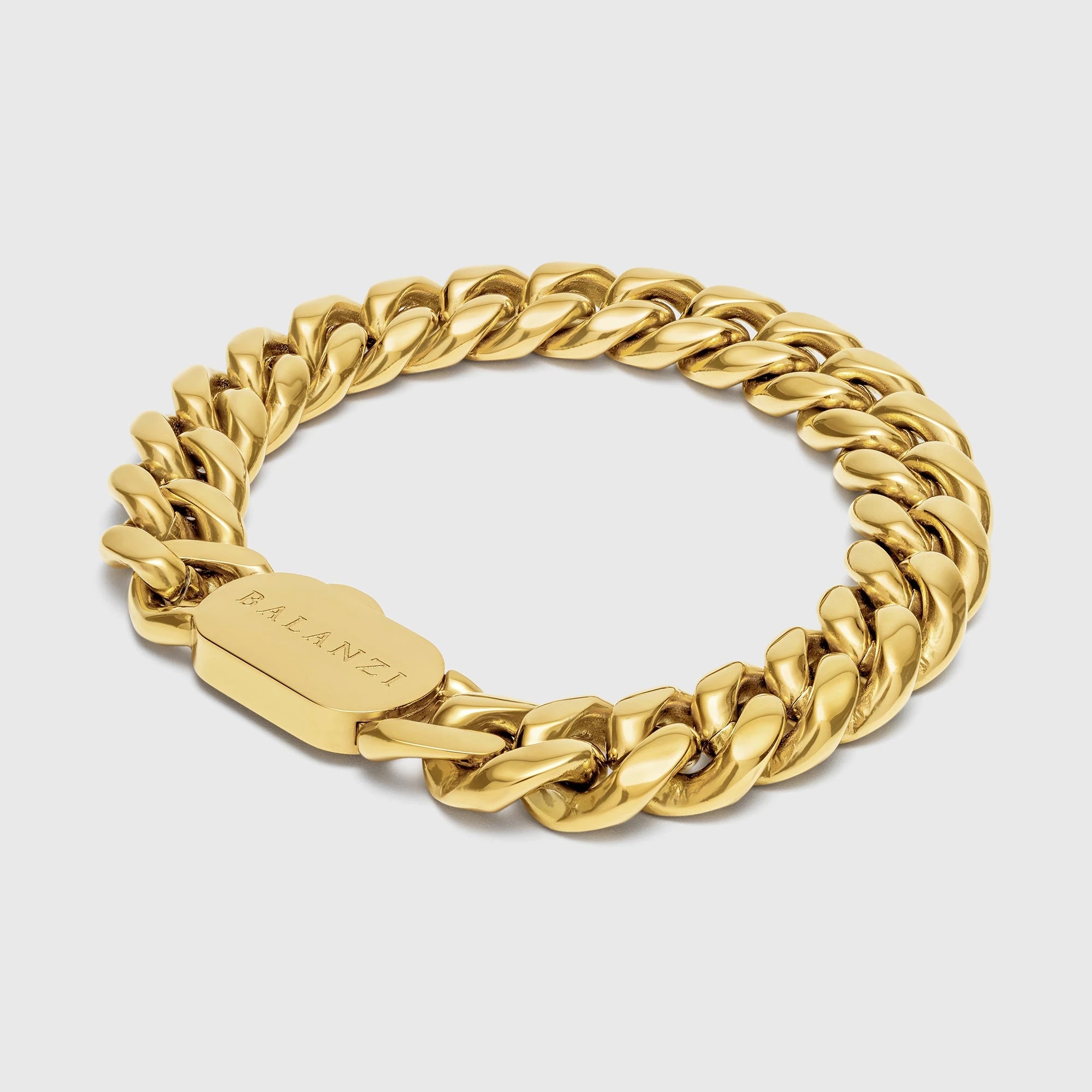 BALANZI Cuban link bracelet — 12mm gold